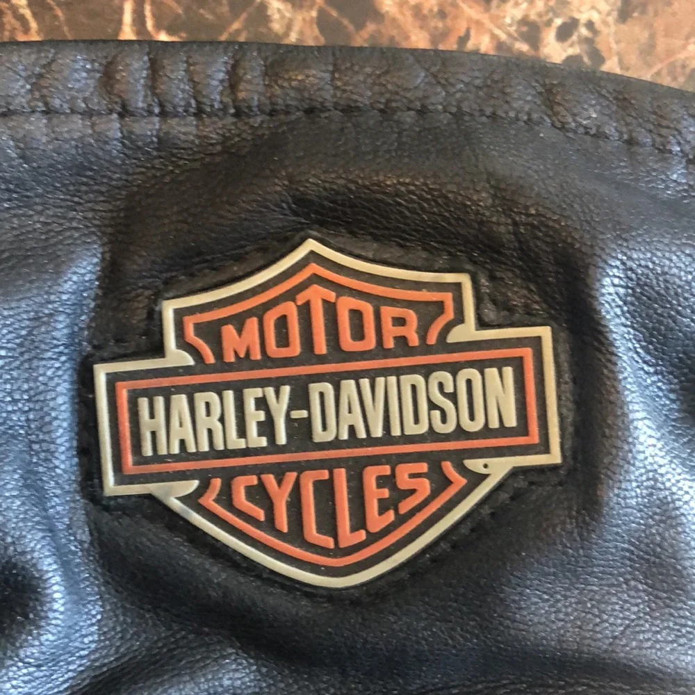 Men’s medium Leather Harley Davidson riding gloves - Picture 2 of 4